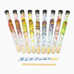 Honeypuff 110mm fruity empty tube display box flavor empty tube rolling paper glass transparent tube cigarette