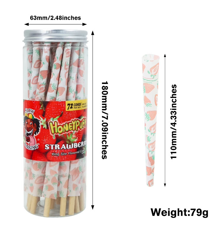 HONEYPUFF Toilet Paper Fruit Flavor Trumpet 72 Pieces Canned Flavor Paper Cone